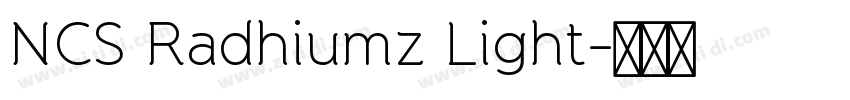 NCS Radhiumz Light字体转换